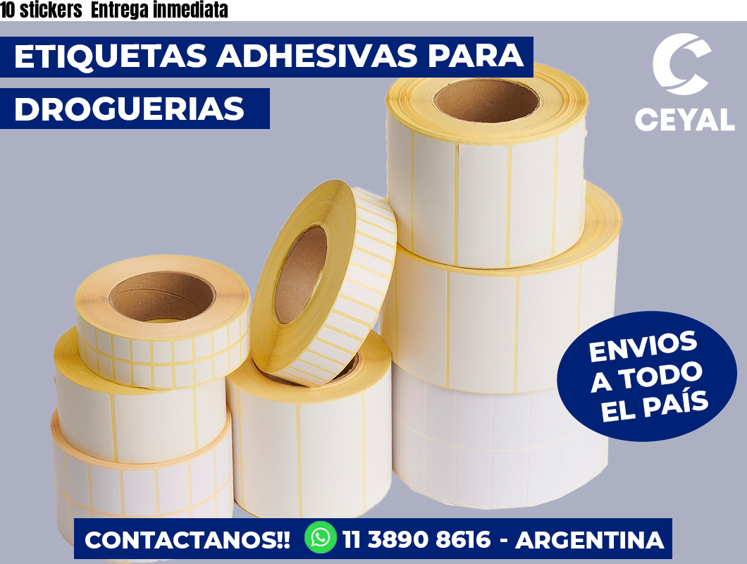 10 stickers  Entrega inmediata
