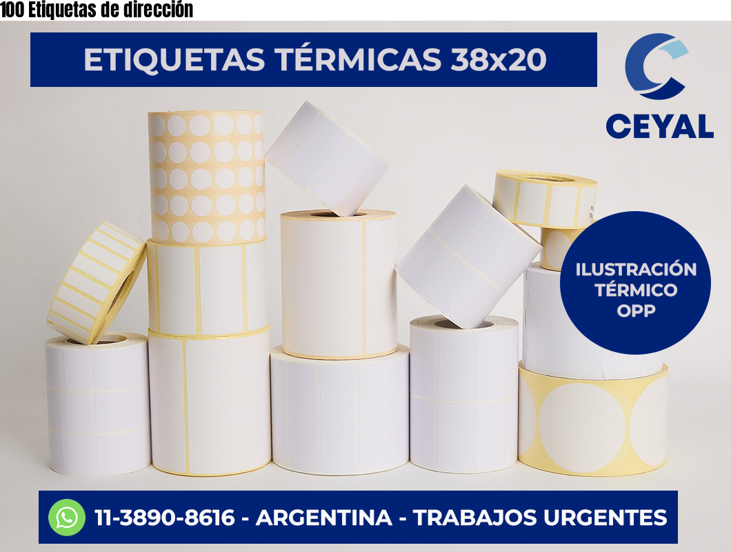100 Etiquetas de dirección