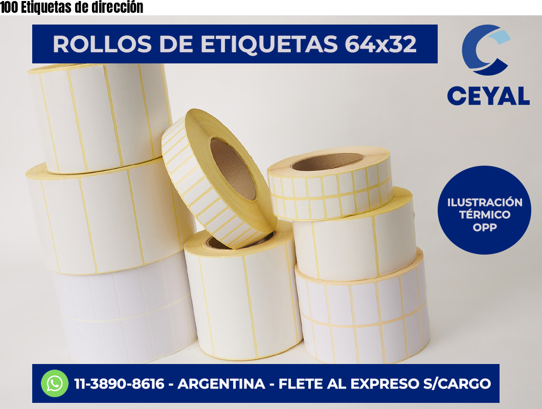 100 Etiquetas de dirección