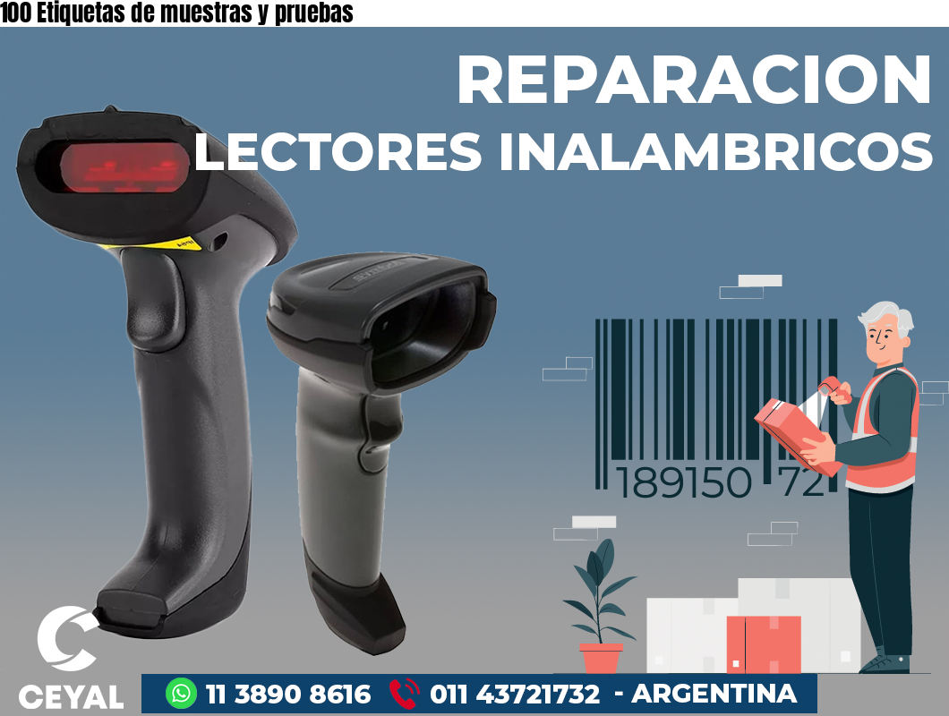 100 Etiquetas de muestras y pruebas
