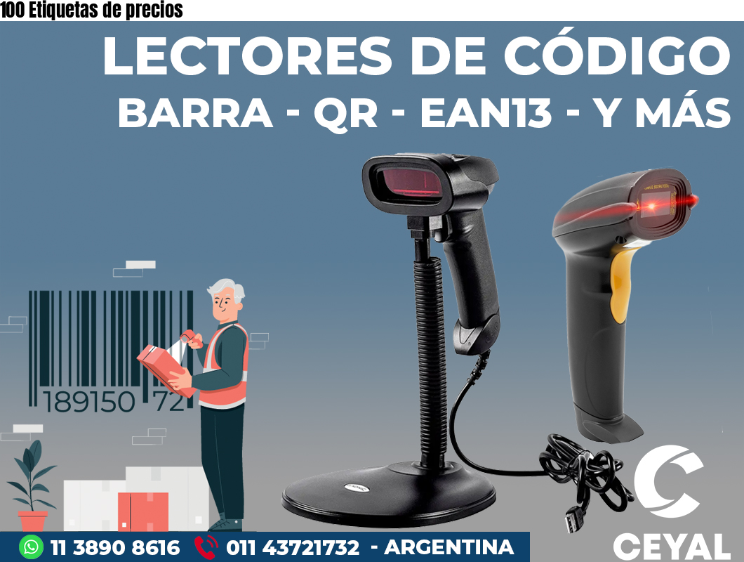 100 Etiquetas de precios