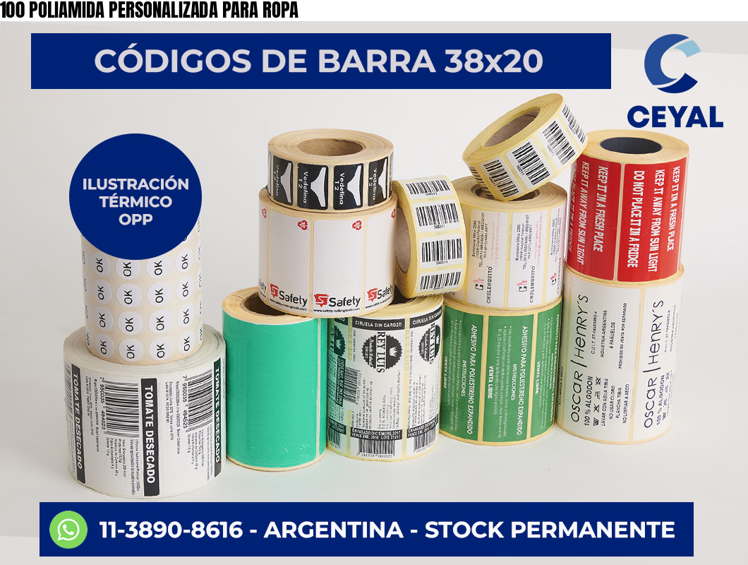 100 POLIAMIDA PERSONALIZADA PARA ROPA