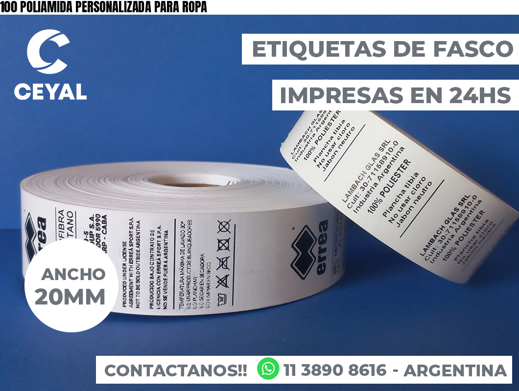 100 POLIAMIDA PERSONALIZADA PARA ROPA