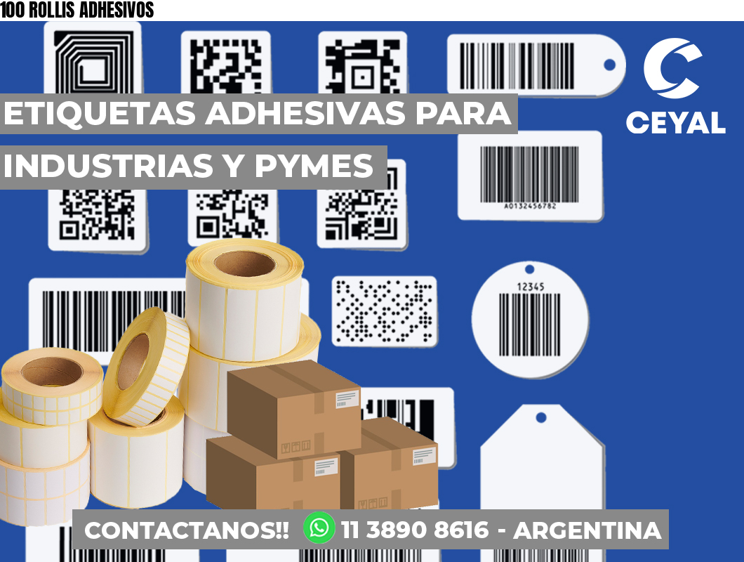 100 ROLLIS ADHESIVOS