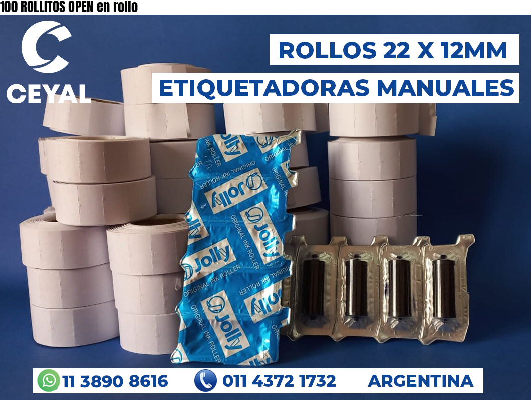 100 ROLLITOS OPEN en rollo
