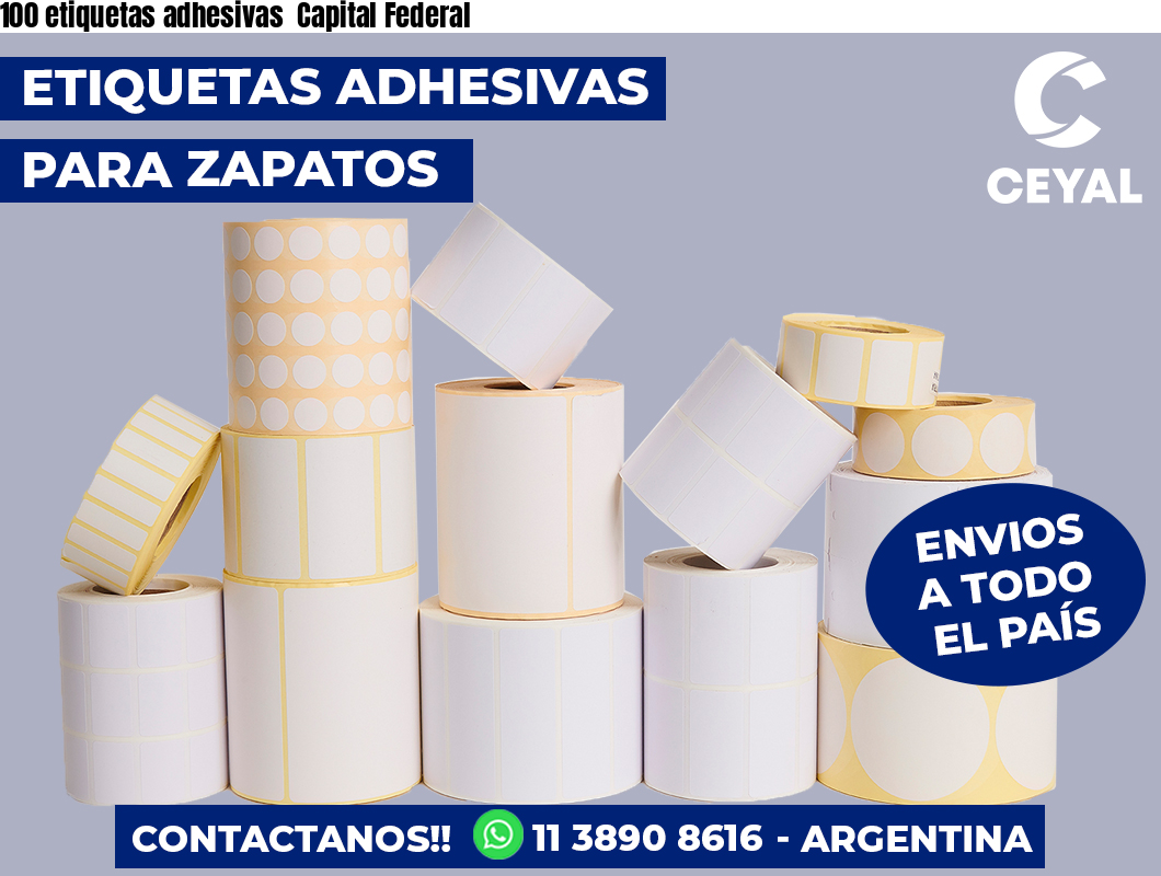 100 etiquetas adhesivas Capital Federal