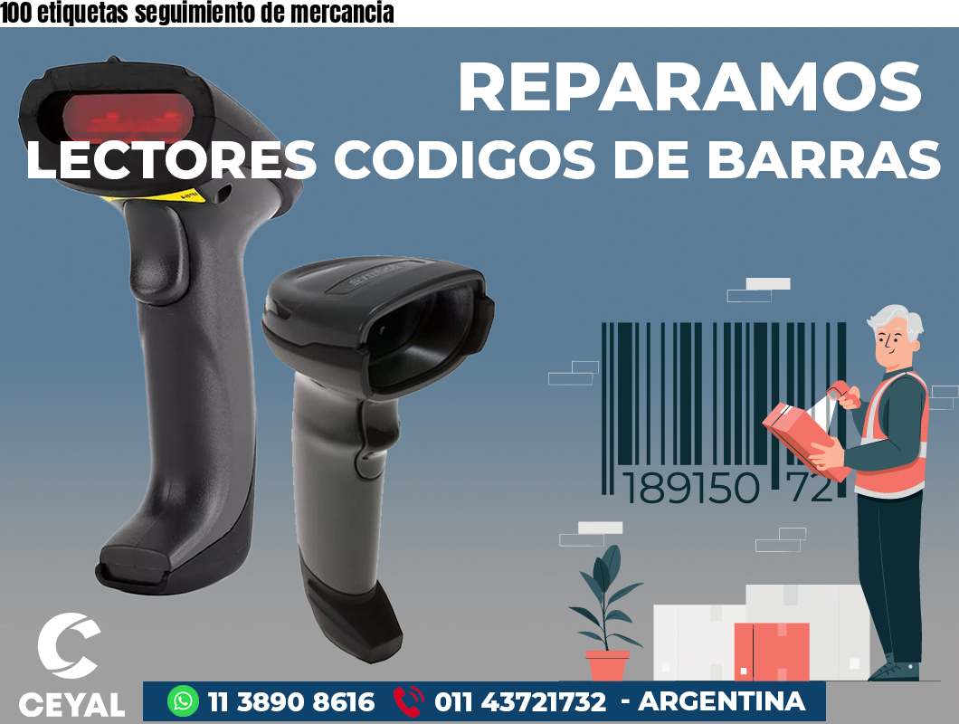 100 etiquetas seguimiento de mercancia