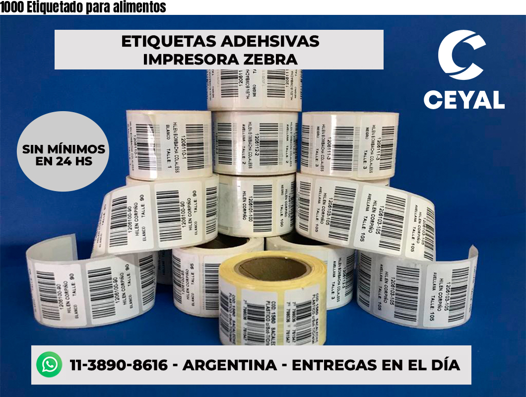 1000 Etiquetado para alimentos