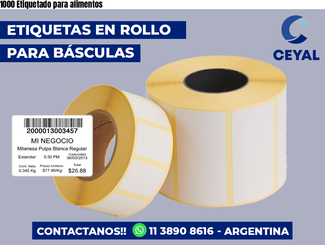 1000 Etiquetado para alimentos