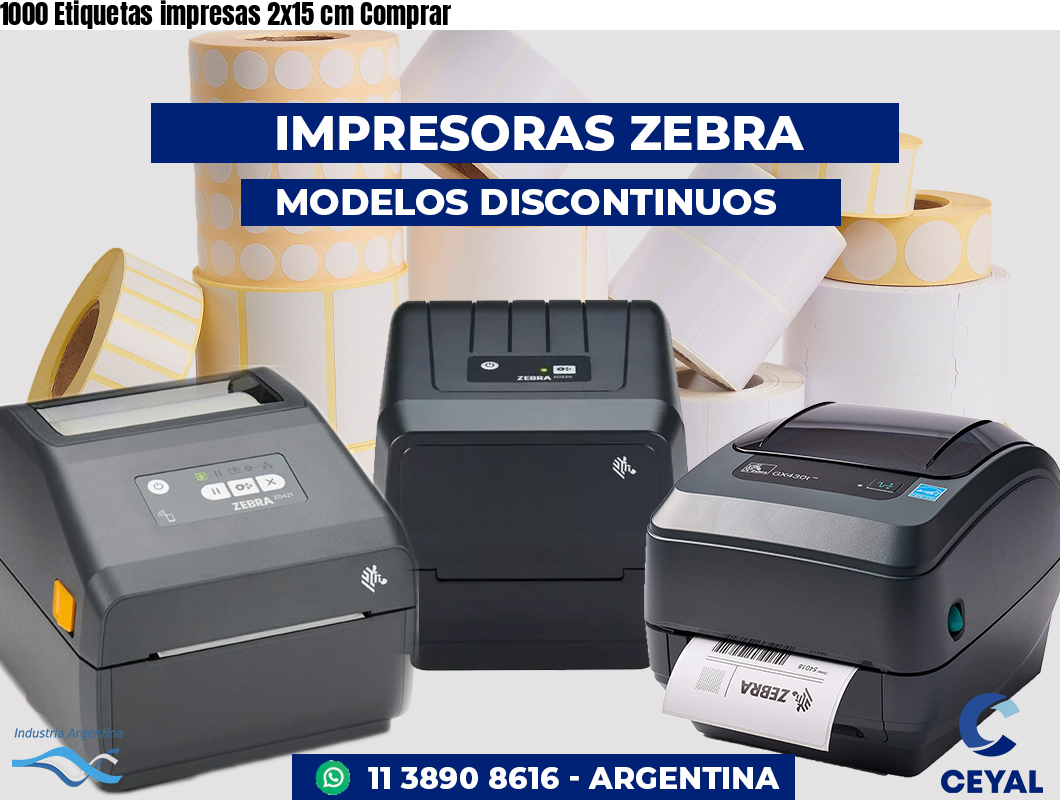 1000 Etiquetas impresas 2x15 cm Comprar