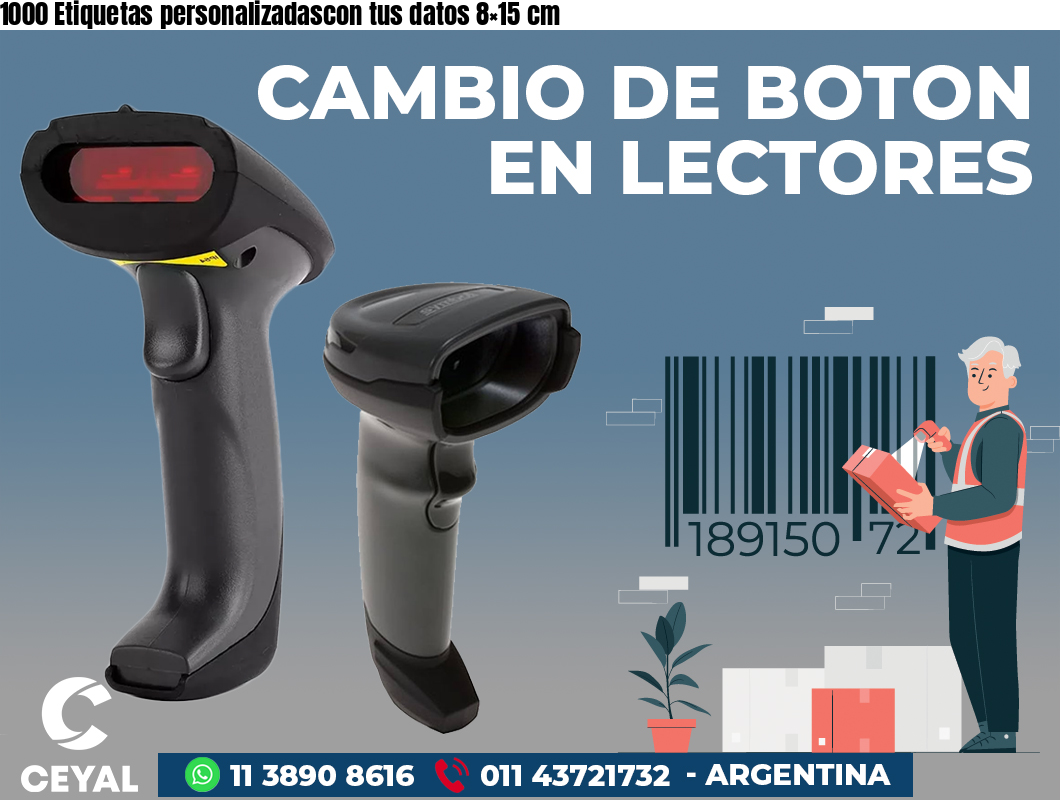 1000 Etiquetas personalizadascon tus datos 8×15 cm