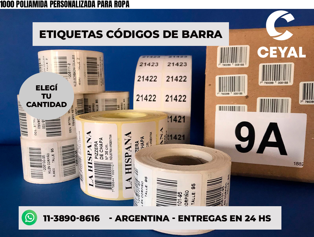 1000 POLIAMIDA PERSONALIZADA PARA ROPA