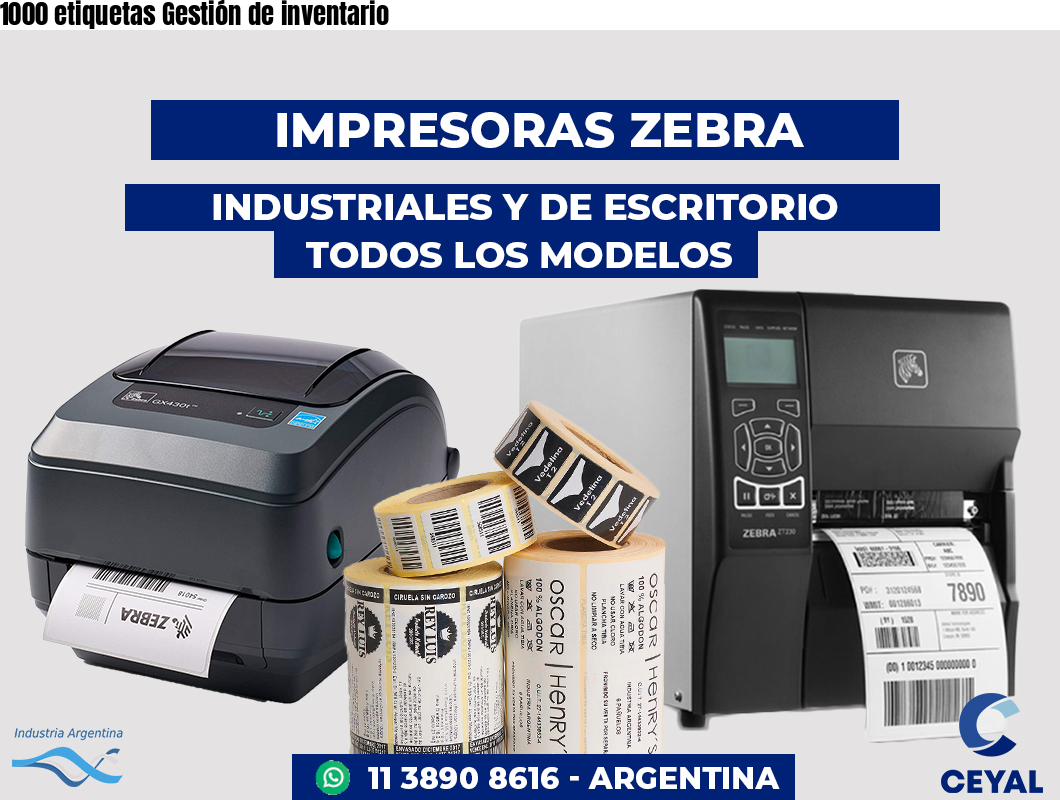 1000 etiquetas Gestión de inventario