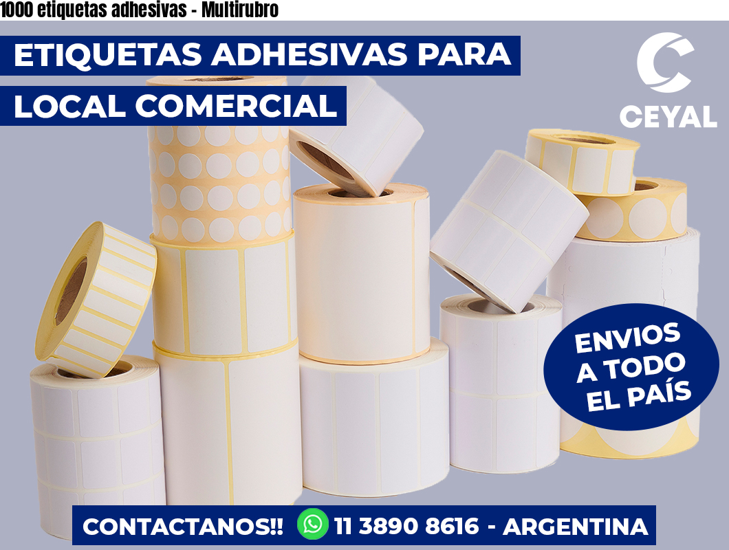 1000 etiquetas adhesivas - Multirubro