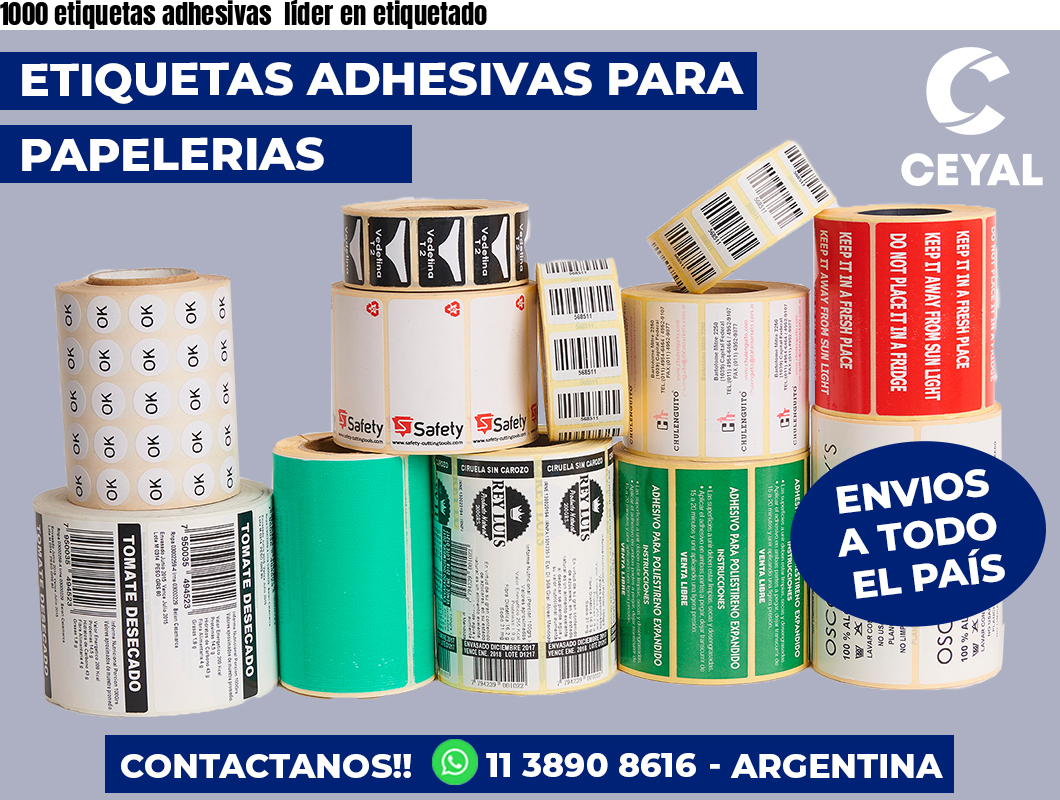 1000 etiquetas adhesivas líder en etiquetado