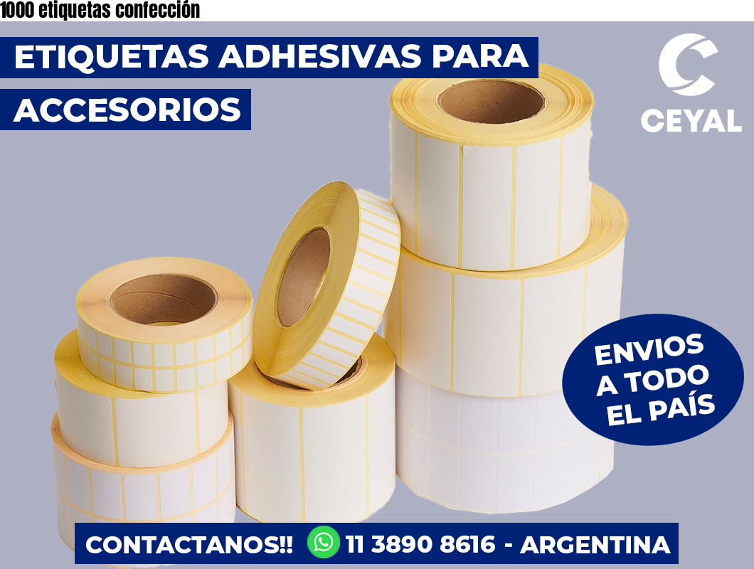 1000 etiquetas confección