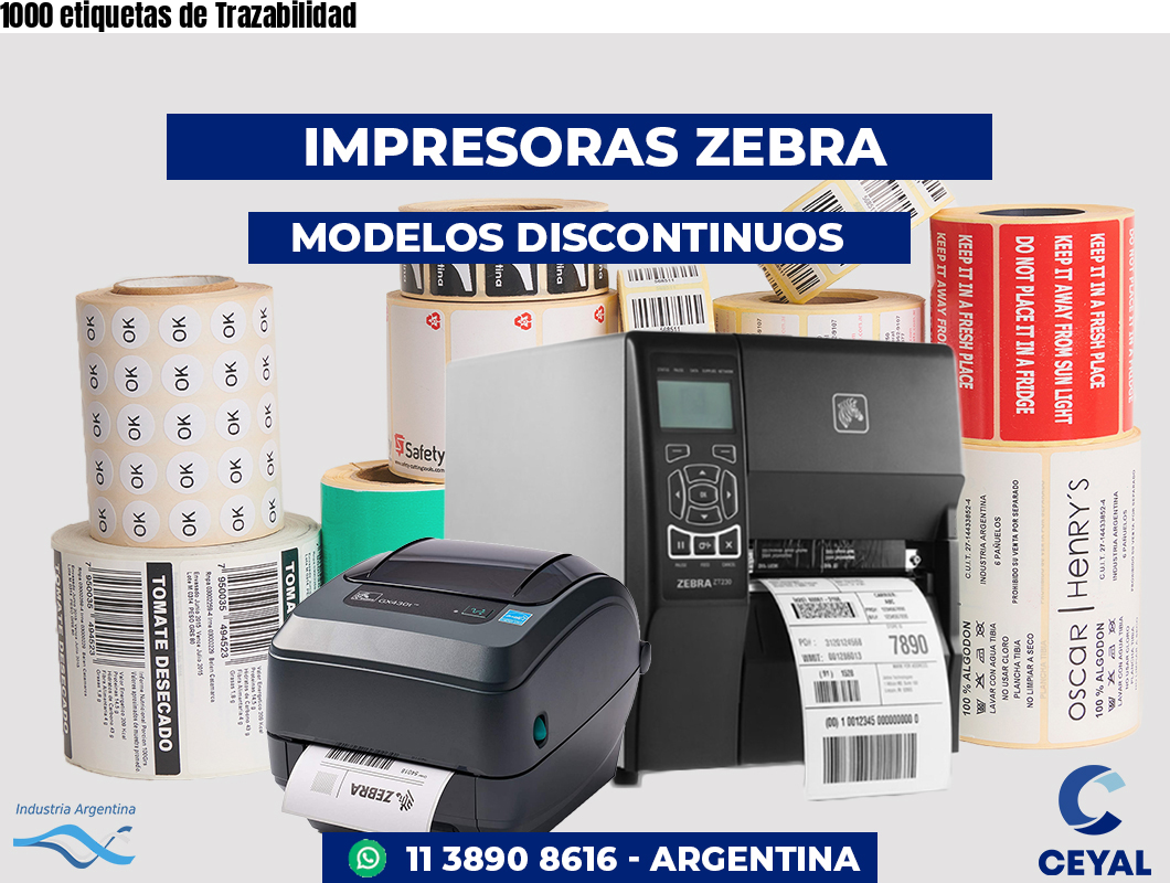 1000 etiquetas de Trazabilidad