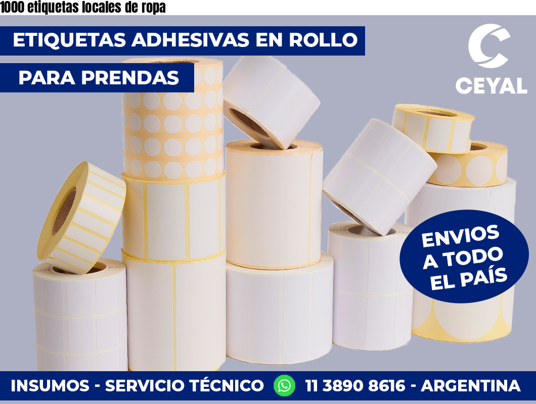 1000 etiquetas locales de ropa
