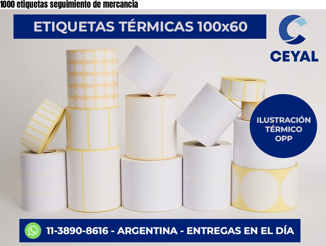 1000 etiquetas seguimiento de mercancia