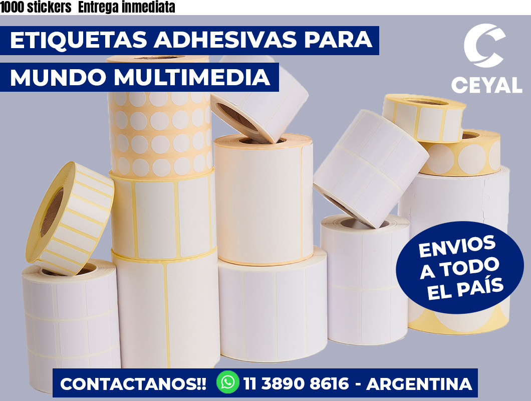 1000 stickers  Entrega inmediata