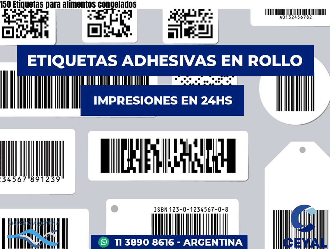 150 Etiquetas para alimentos congelados