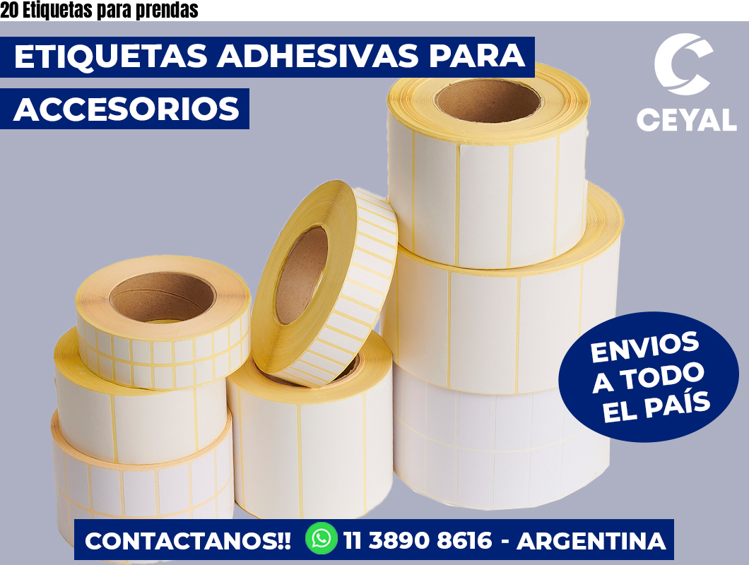 20 Etiquetas para prendas