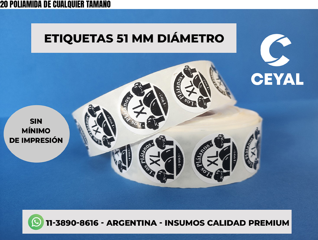 20 POLIAMIDA DE CUALQUIER TAMAÑO