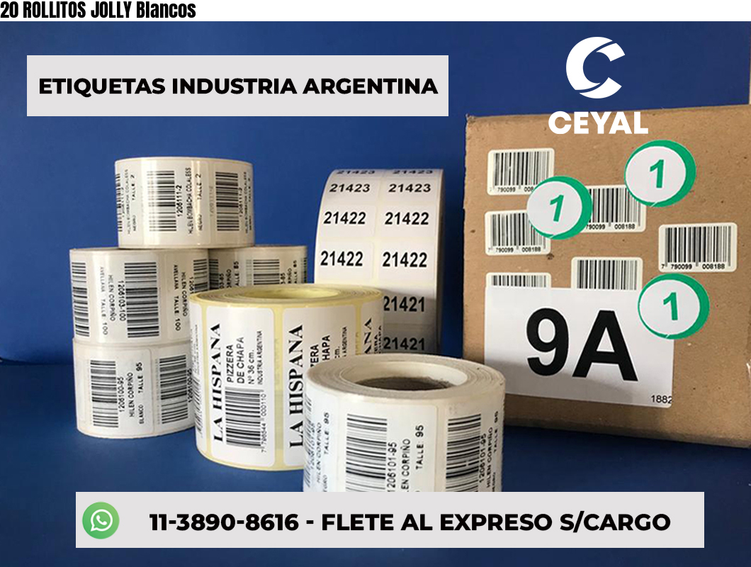 20 ROLLITOS JOLLY Blancos