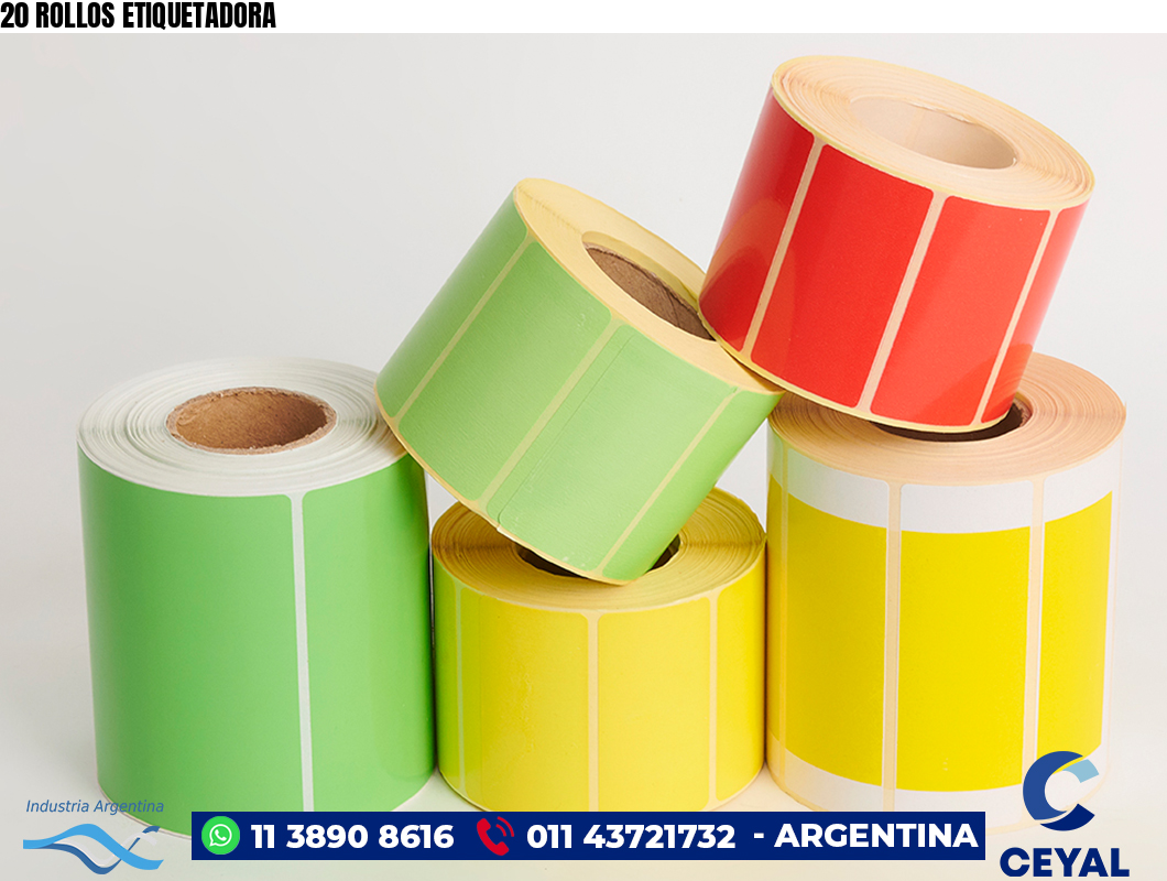 20 ROLLOS ETIQUETADORA