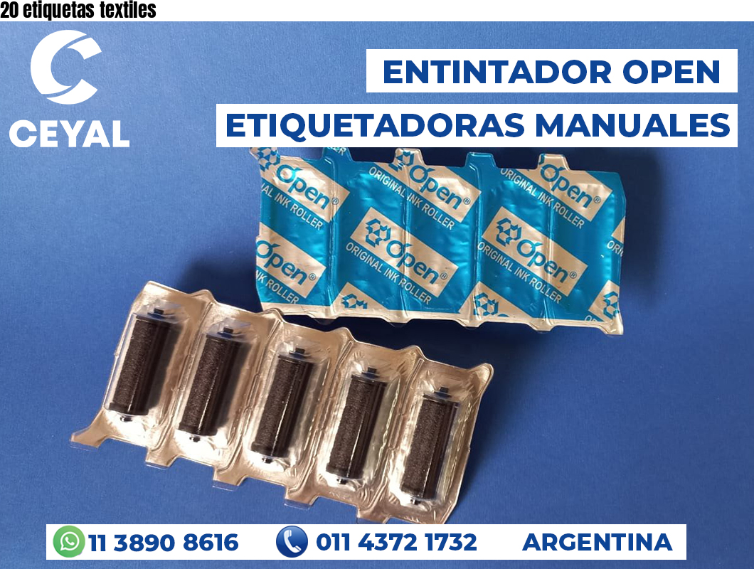 20 etiquetas textiles