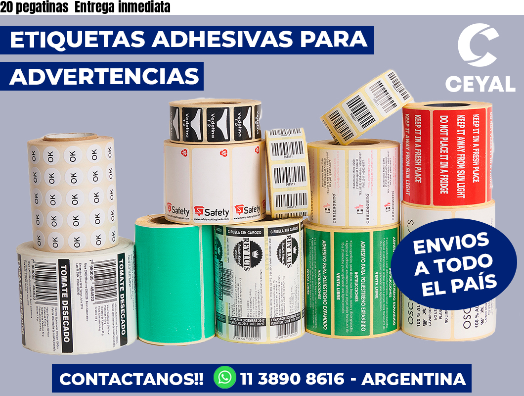 20 pegatinas Entrega inmediata