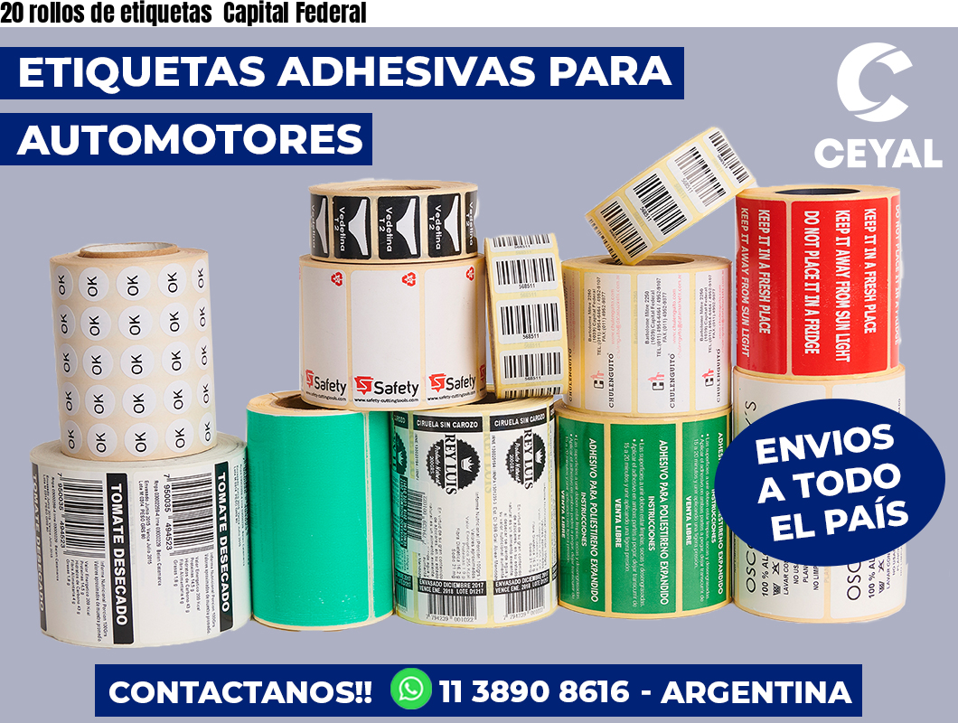 20 rollos de etiquetas  Capital Federal