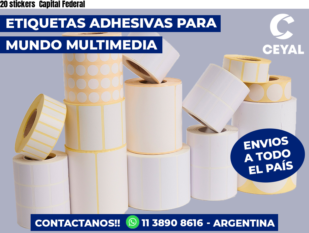 20 stickers Capital Federal