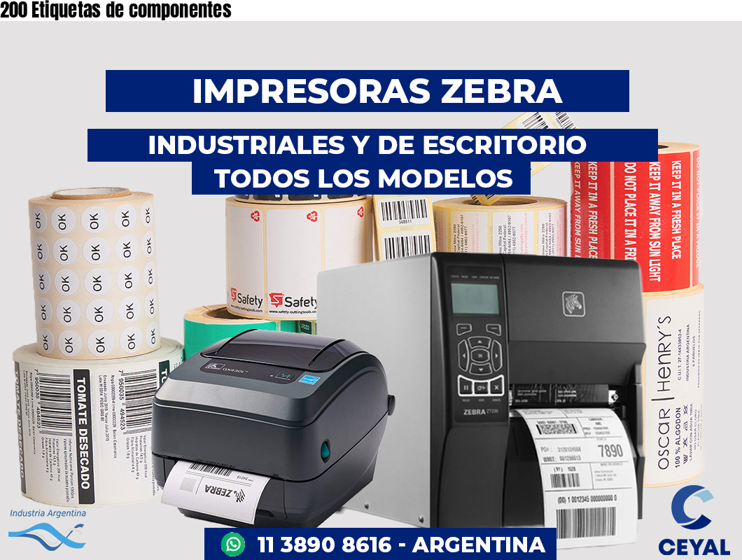 200 Etiquetas de componentes
