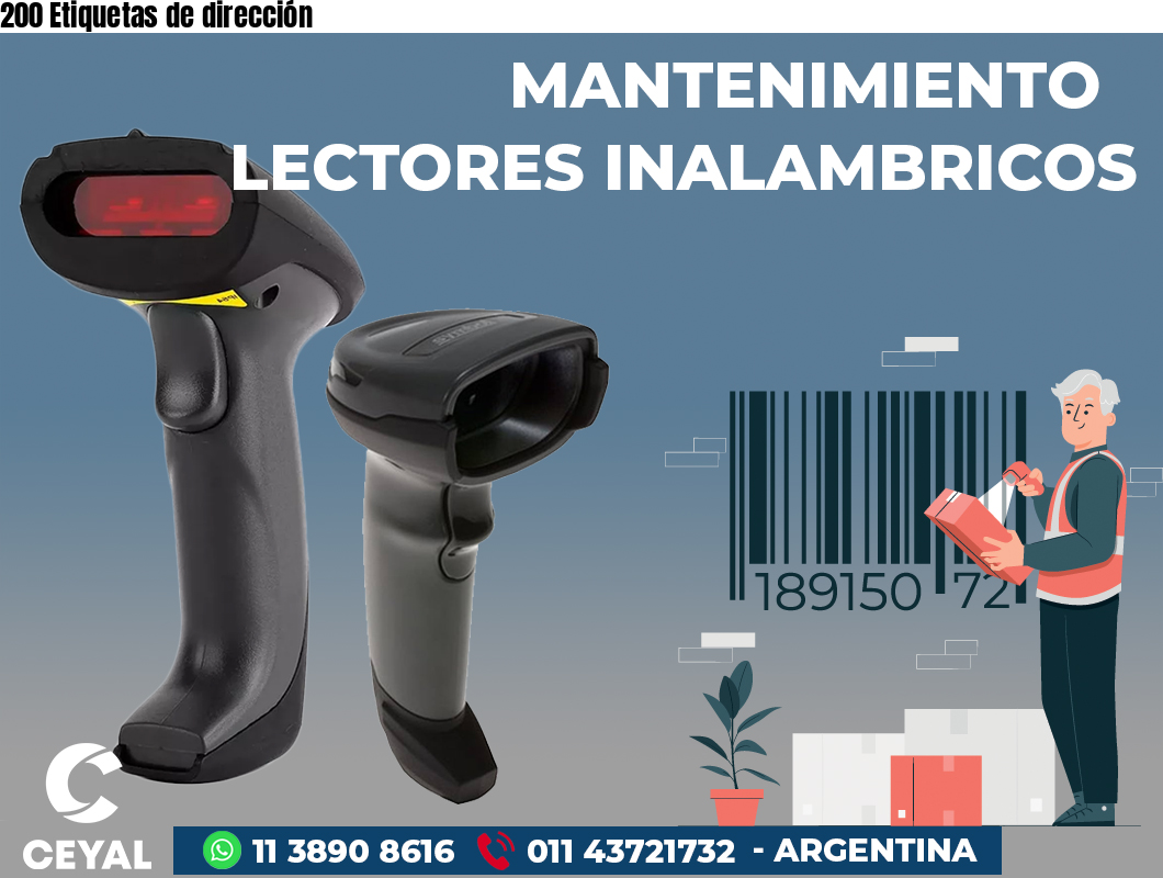 200 Etiquetas de dirección