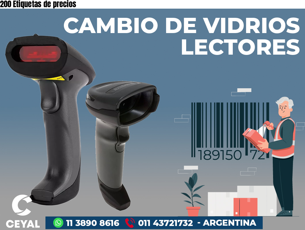 200 Etiquetas de precios