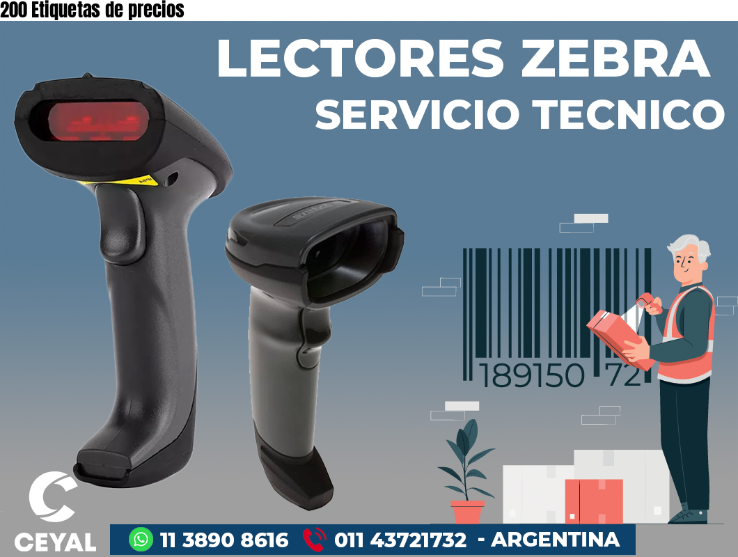 200 Etiquetas de precios