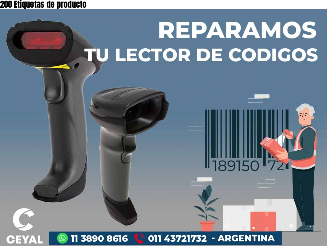 200 Etiquetas de producto