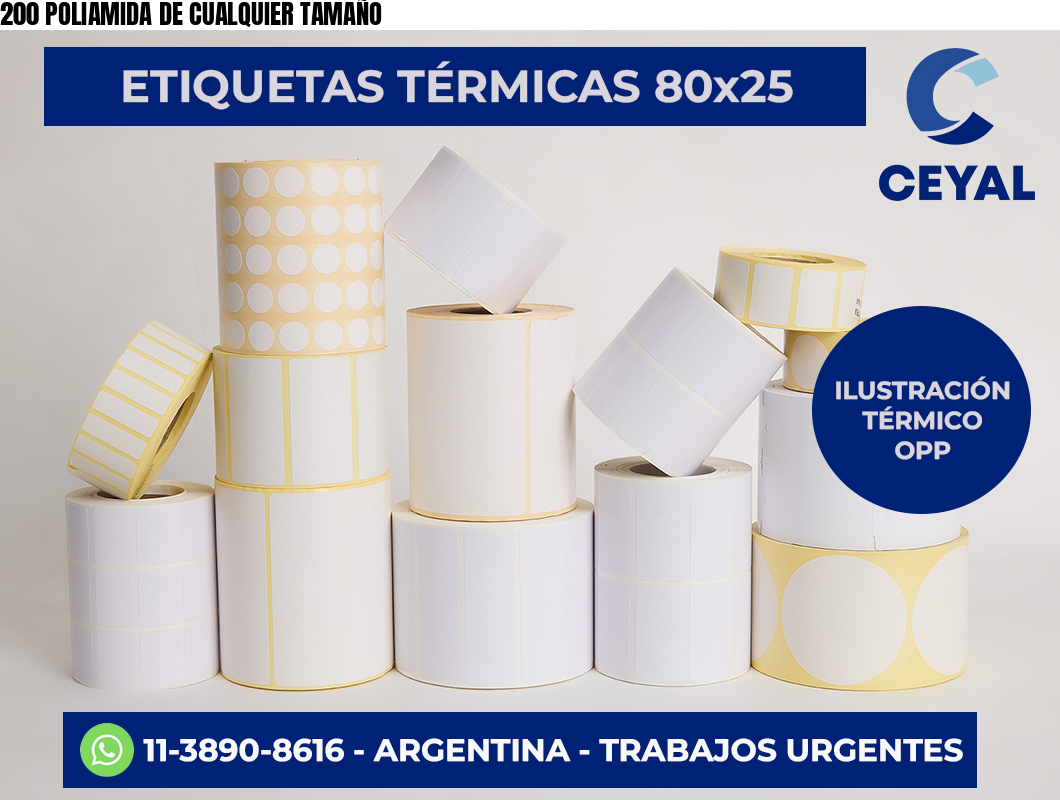 200 POLIAMIDA DE CUALQUIER TAMAÑO