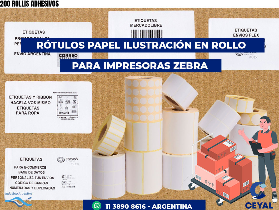 200 ROLLIS ADHESIVOS