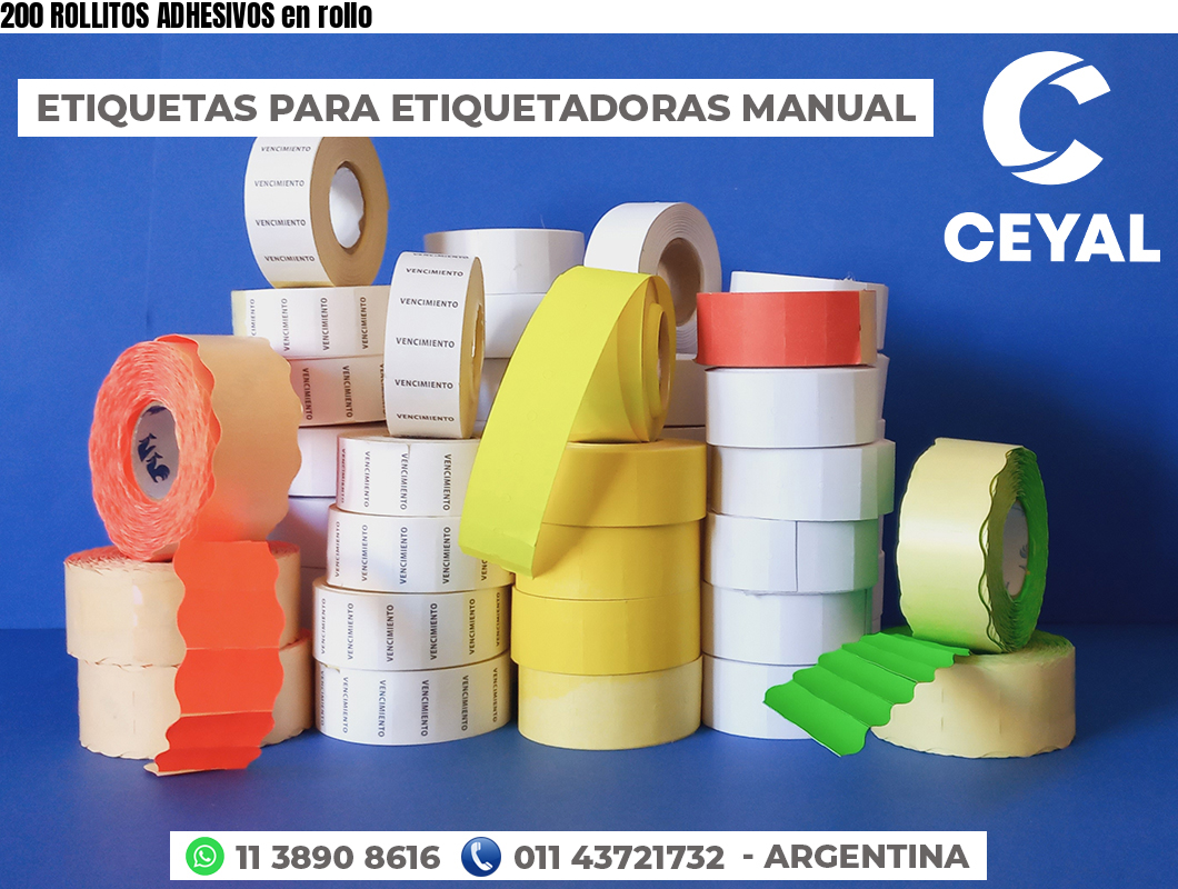 200 ROLLITOS ADHESIVOS en rollo