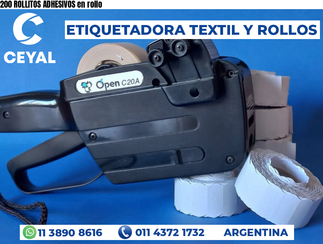 200 ROLLITOS ADHESIVOS en rollo