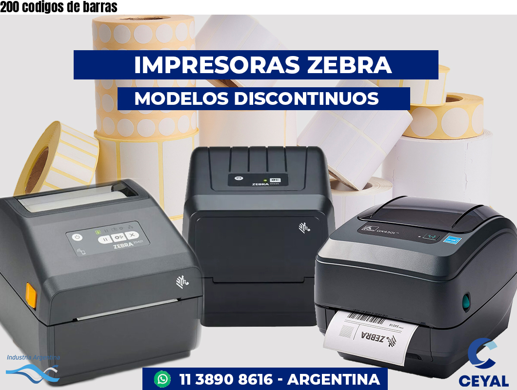 200 codigos de barras