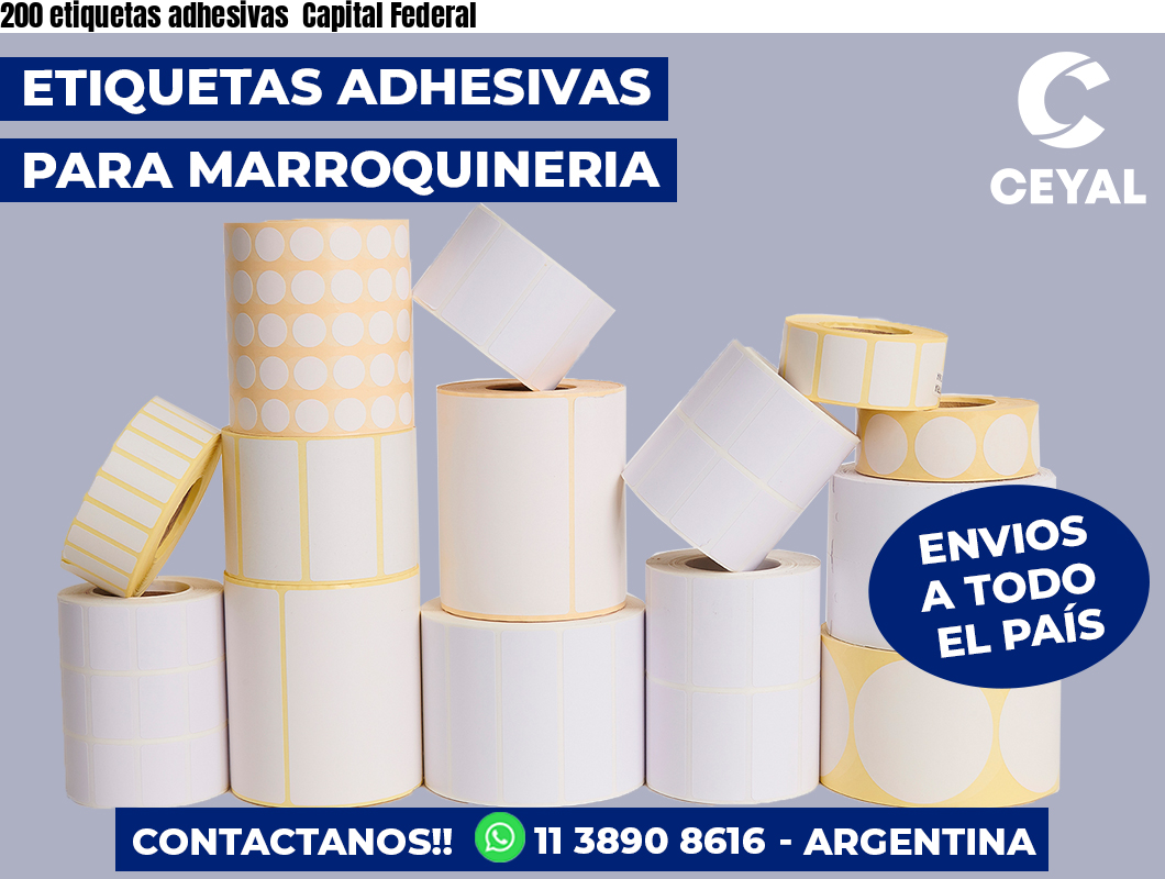200 etiquetas adhesivas Capital Federal