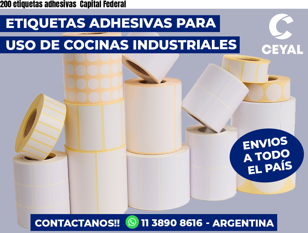 200 etiquetas adhesivas  Capital Federal