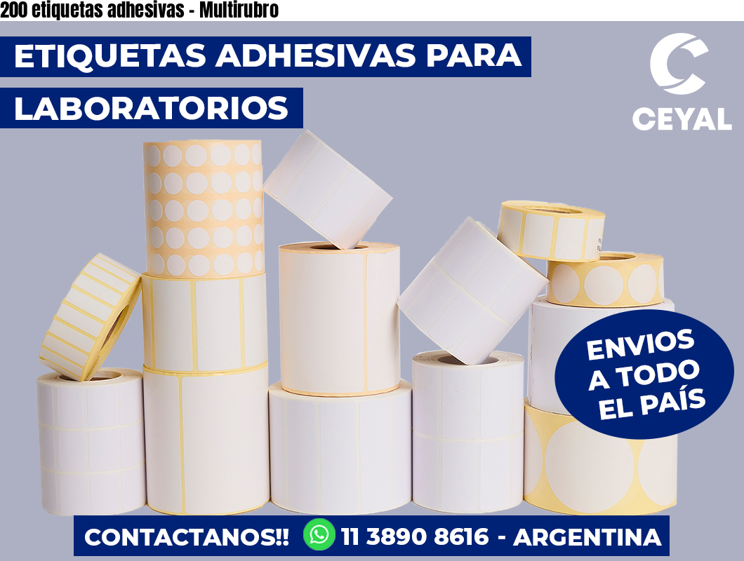 200 etiquetas adhesivas - Multirubro