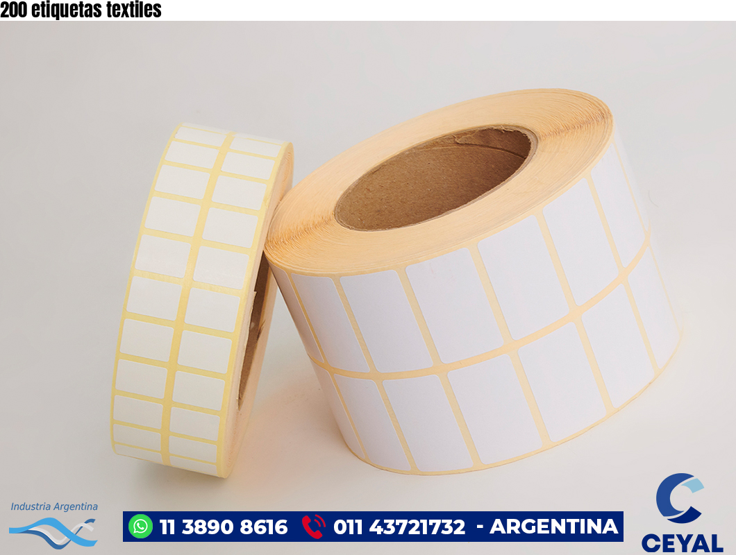 200 etiquetas textiles