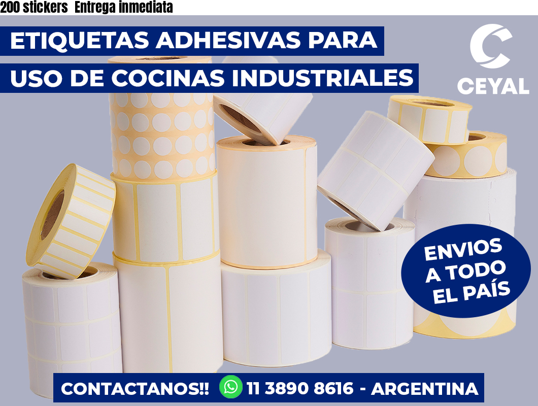 200 stickers Entrega inmediata