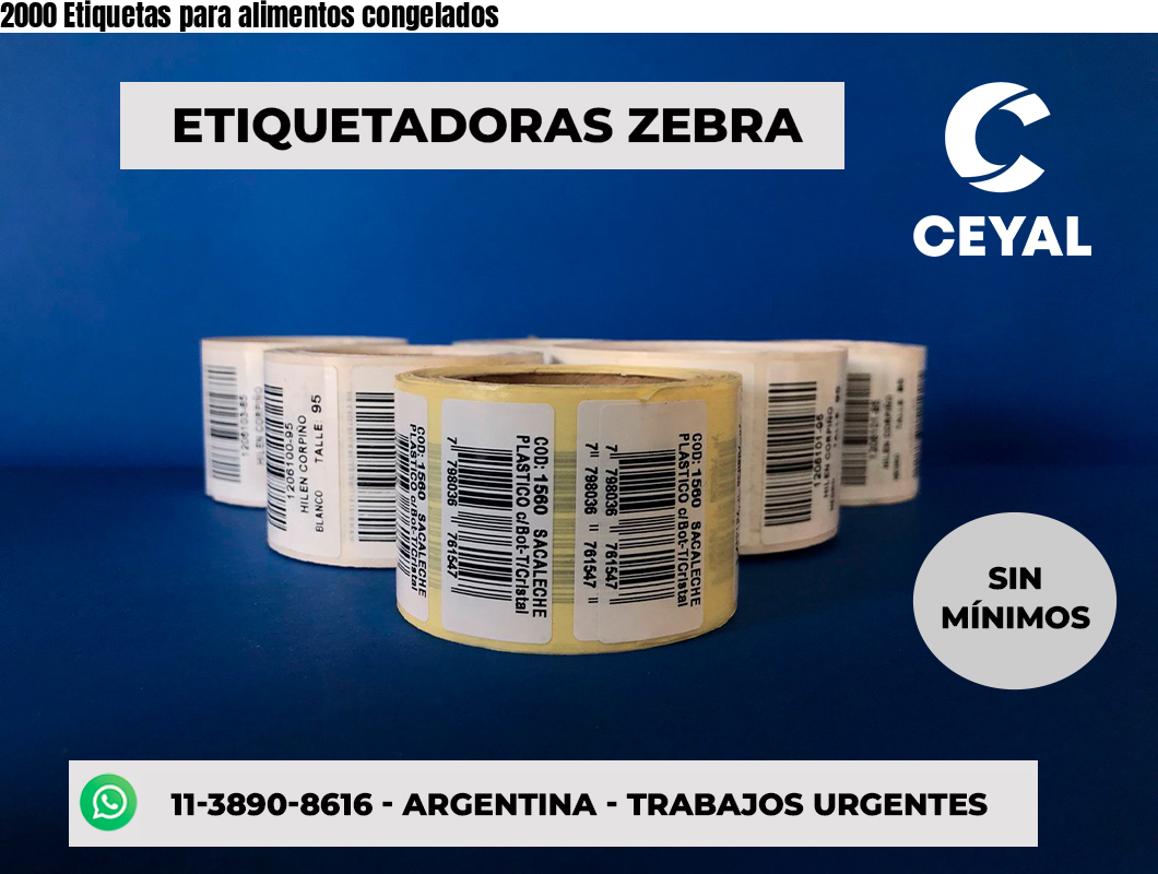 2000 Etiquetas para alimentos congelados