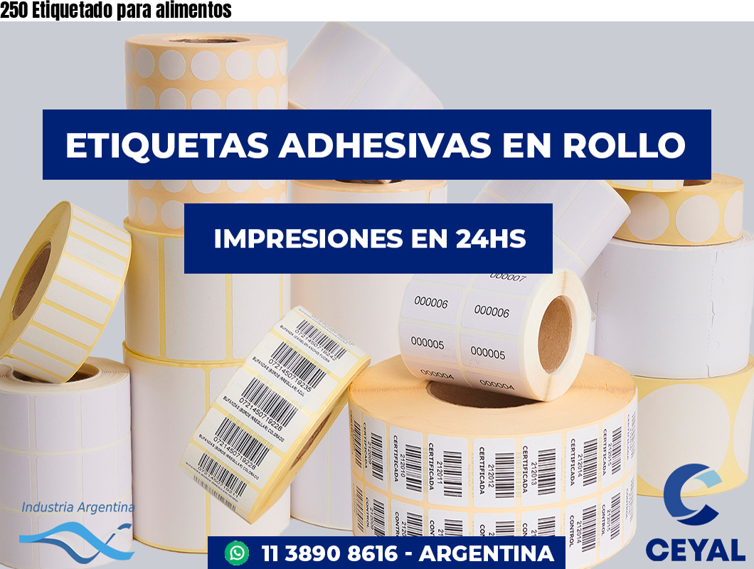 250 Etiquetado para alimentos